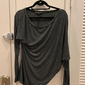 BCBG Asymmetrical Long-Sleeved Shirt